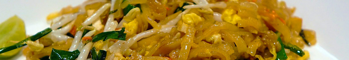 Eating Thai at Jaiya UES restaurant in New York, NY.